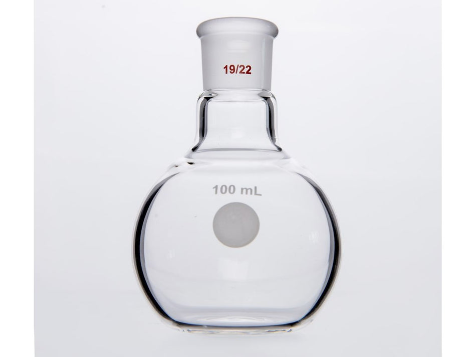 MSE PRO Flat Bottom Flask, Grinding Mouth: 19/22, 100mL