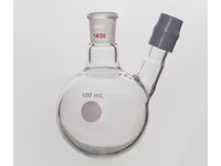 MSE PRO Thermometer Sleeve Round Bottom Flask with Rubber Cap, Capacity: 100mL, Grinding Mouth: 14/20