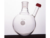 MSE PRO Two-Necked Ball Bottle with Ribbed Mouth, Grinding Mouth: 14/20, 250mL