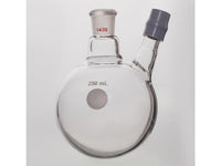 MSE PRO Thermometer Sleeve Round Bottom Flask with Rubber Cap, Capacity: 250mL, Grinding Mouth: 14/20