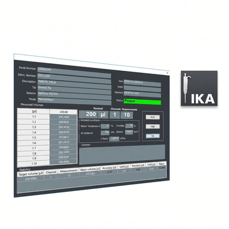 IKA IPCS Pipette Calibration Laboratory Software AI image