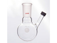MSE PRO Two-Necked Ball Bottle with Ribbed Mouth, Grinding Mouth: 24/40, 100mL