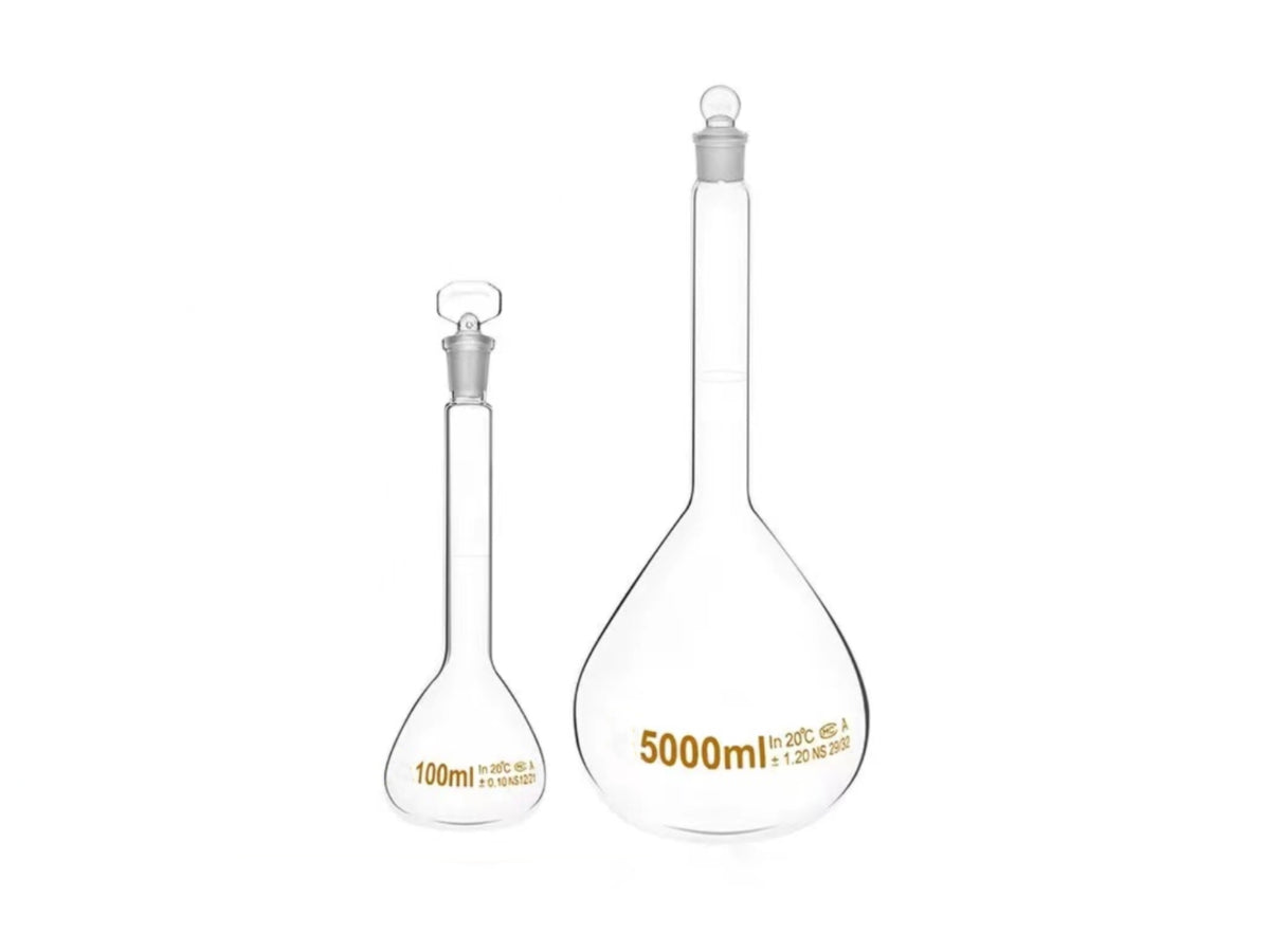 MSE PRO High Purity 99.99% Quartz Volumetric Flasks with Stoppers, Laboratory Supplies, MSE Supplies LLC, MSE Supplies