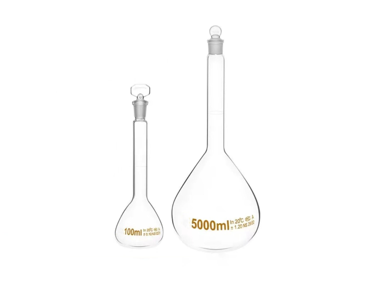 MSE PRO High Purity 99.99% Quartz Volumetric Flasks with Stoppers, Laboratory Supplies, MSE Supplies LLC, MSE Supplies