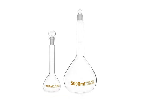 MSE PRO High Purity 99.99% Quartz Volumetric Flasks with Stoppers, Laboratory Supplies, MSE Supplies LLC, MSE Supplies