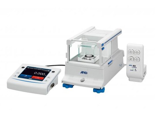 A&amp;D Weighing™ Dual Range Microbalance, 2.1 g x 0.001 g / 6.2 g x 0.01 g with Touch Screen Display, Automatic Doors and Internal Calibration