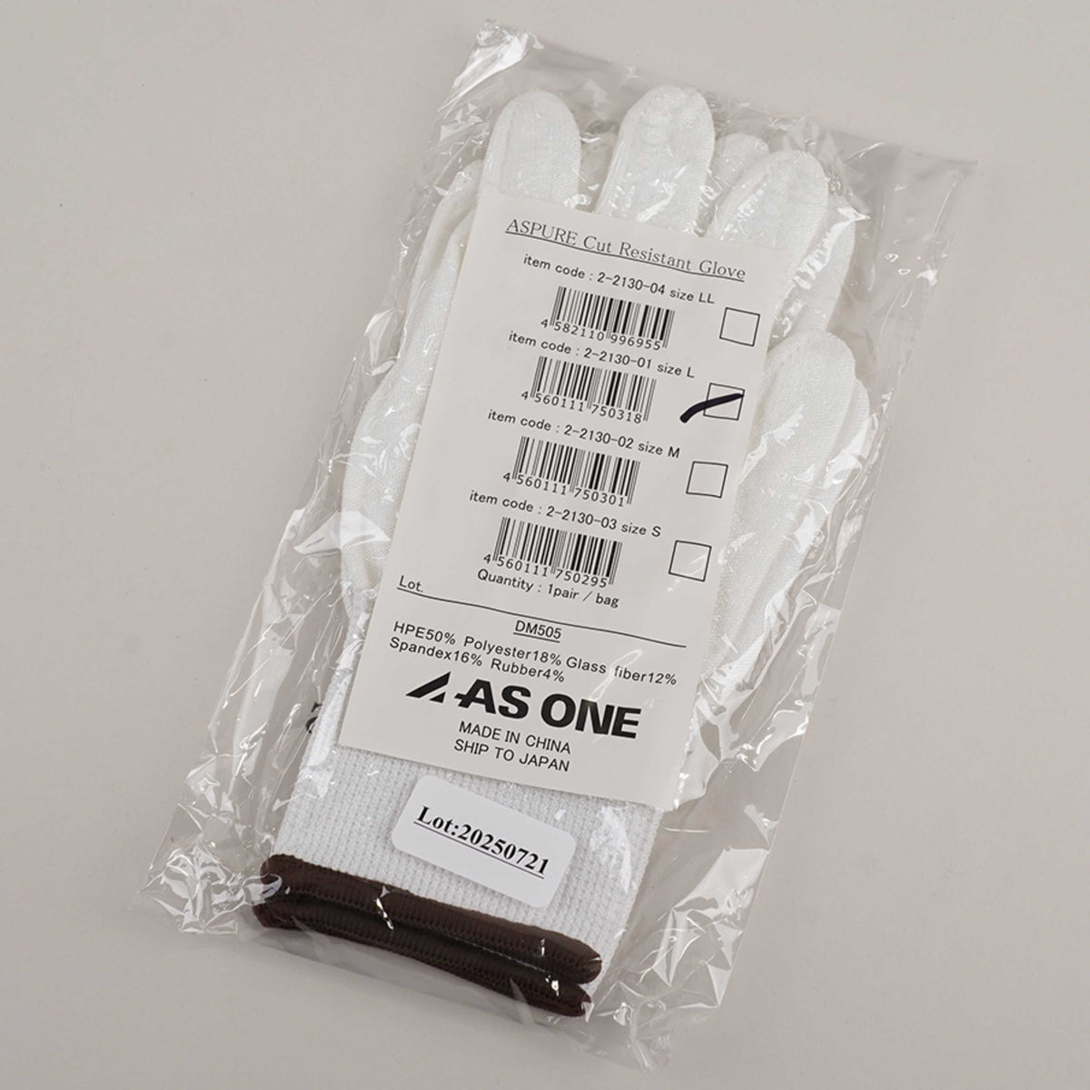 ASPURE Cut Resistant Glove Without Palm Coated L