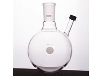 MSE PRO Two-Necked Ball Bottle with Ribbed Mouth, Grinding Mouth: 24/40, 500mL
