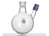 MSE PRO Thermometer Sleeve Round Bottom Flask with Rubber Cap, Capacity: 250mL, Grinding Mouth: 19/22