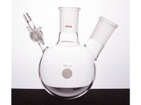 MSE PRO Glass Door Two-Mouth Reaction Bottle, Capacity: 500mL, Main Mouth: 29/42, Side Mouth: 29/42