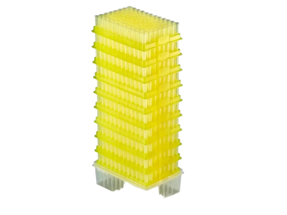 Biologix 200μl Refill Pipette Tips, universal fit tips, refill pack, sterile, 96 Tips/Rack, 12 Racks/Unit, 10 Units/Case - MSE Supplies LLC