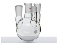 MSE PRO Straight Four-Mouth Round Bottom Ball Bottle, Main Mouth: 24/40, Side Mouth: 24/40, Front Mouth: 19/22, 500mL