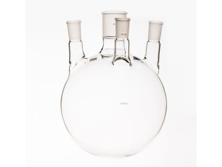 MSE PRO Small Angle Four-Mouth Round Bottom Ball Bottle, Middle Grinding Mouth: 45/50, Side Grinding Mouth: 24/40, 5000mL