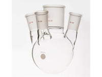 MSE PRO Small Angle Four-Mouth Round Bottom Ball Bottle, Middle Grinding Mouth: 45/50, Side Grinding Mouth: 24/40, 500mL
