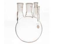MSE PRO Straight Four-Mouth Round Bottom Ball Bottle, Main Mouth: 29/42, Side Mouth: 24/40, Front Mouth: 14/20, 1000mL