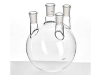 MSE PRO Straight Four-Mouth Round Bottom Ball Bottle, Main Mouth: 29/42, Side Mouth: 24/40, Front Mouth: 24/40, 3000mL