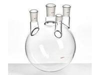 MSE PRO Straight Four-Mouth Round Bottom Ball Bottle, Main Mouth: 29/42, Side Mouth: 24/40, Front Mouth: 19/22, 3000mL