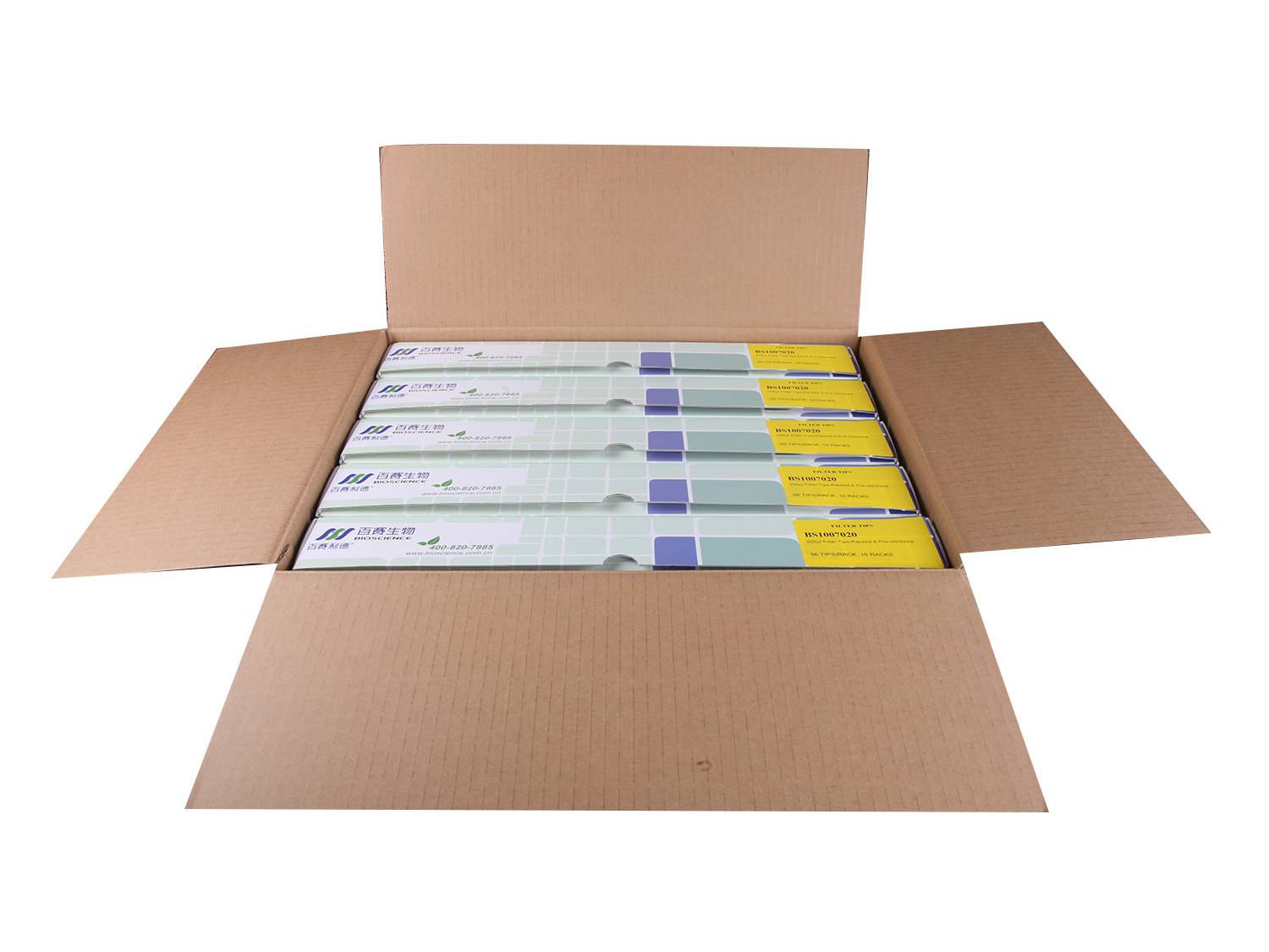 Biologix BioLeader Pipette Filter Tips-20uL (Racked), 10 Packs/Bag, 5 Bags/Case - MSE Supplies LLC