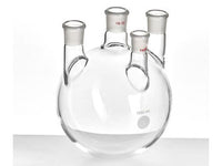 MSE PRO Straight Four-Mouth Round Bottom Ball Bottle, Main Mouth: 19/22, Side Mouth: 19/22, Front Mouth: 14/20, 1000mL