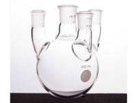 MSE PRO Straight Four-Mouth Round Bottom Ball Bottle, Main Mouth: 19/22, Side Mouth: 19/22, Front Mouth: 19/22, 250mL