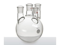 MSE PRO Straight Four-Mouth Round Bottom Ball Bottle, Main Mouth: 19/22, Side Mouth: 19/22, Front Mouth: 14/20, 500mL
