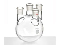 MSE PRO Straight Four-Mouth Round Bottom Ball Bottle, Main Mouth: 19/22, Side Mouth: 19/22, Front Mouth: 19/22, 500mL