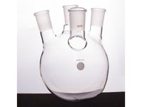 MSE PRO Slanted Four-Mouth Round Bottom Ball Bottle, Middle Grinding Mouth: 29/42, Side Grinding Mouth: 29/42, 2000mL