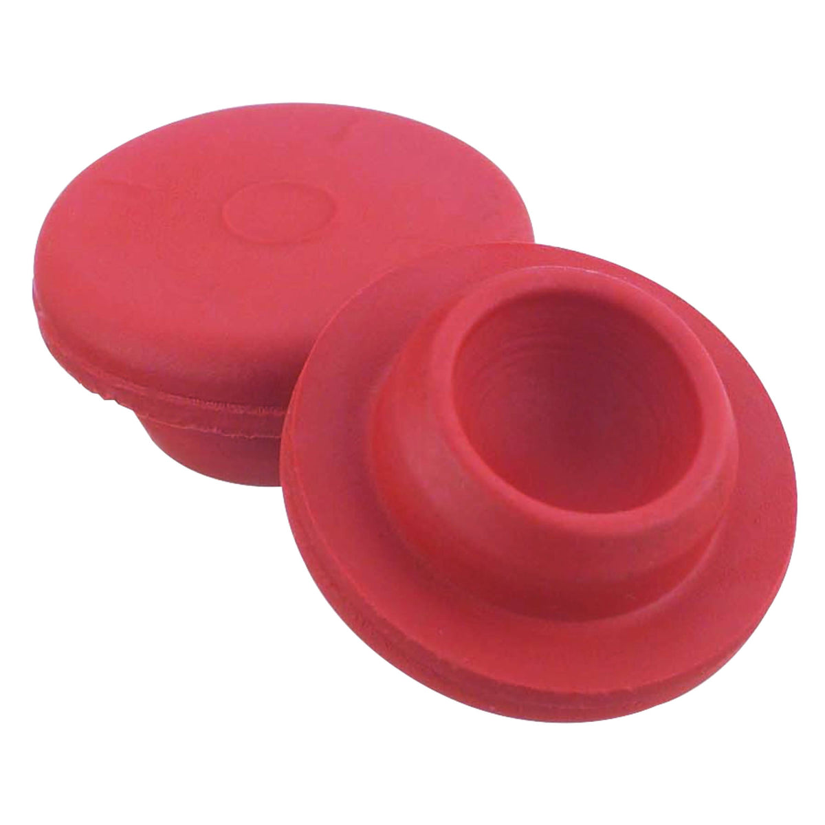 WHEATON® Rubber Stopper, Straight Plug, 20 mm, Natural Red Rubber, 45 Durometer