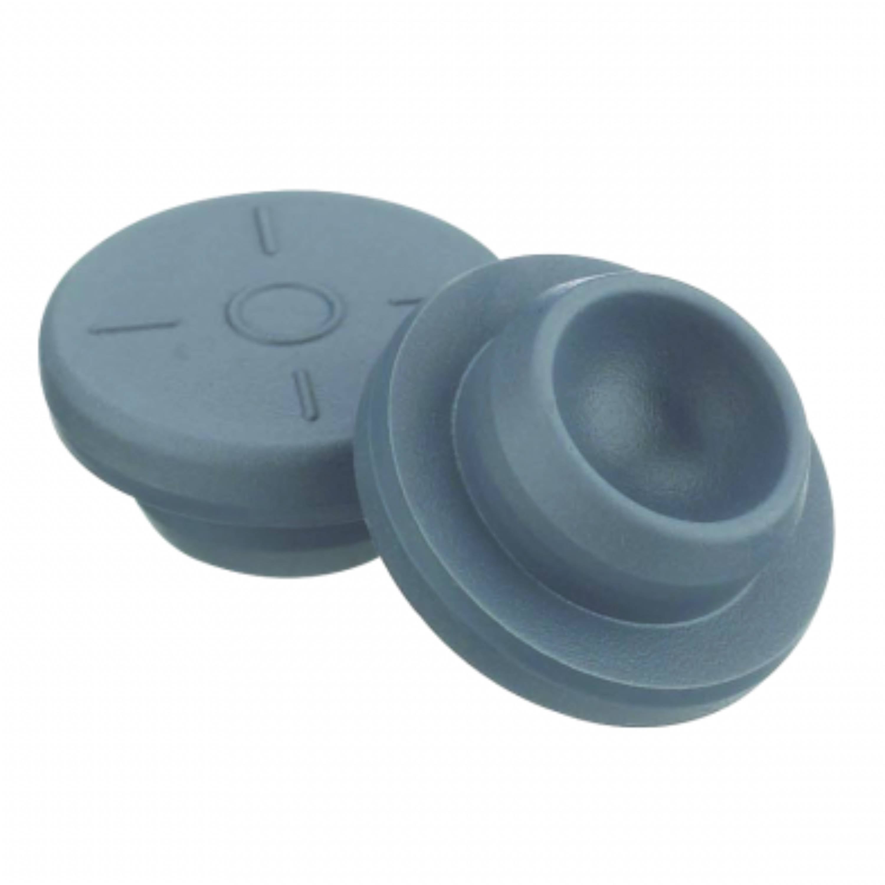 WHEATON® Rubber Stopper, Straight Plug, 20 mm, Gray Chlorobutyl-Isoprene Blend, 40 Durometer