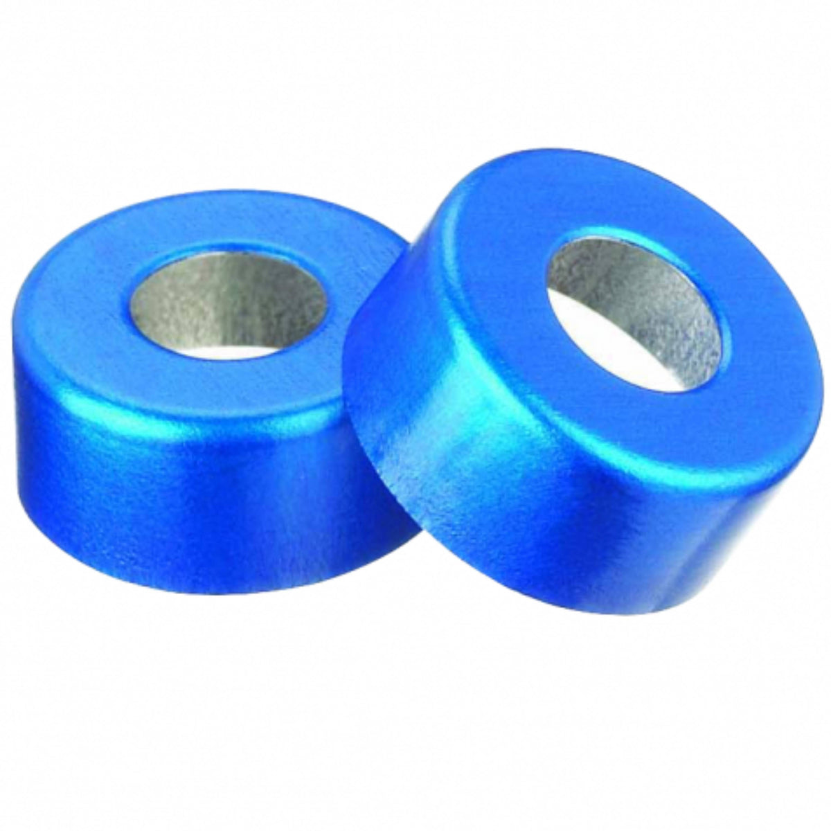 WHEATON® Unlined Aluminum Seal, 13mm, Blue, Open Top