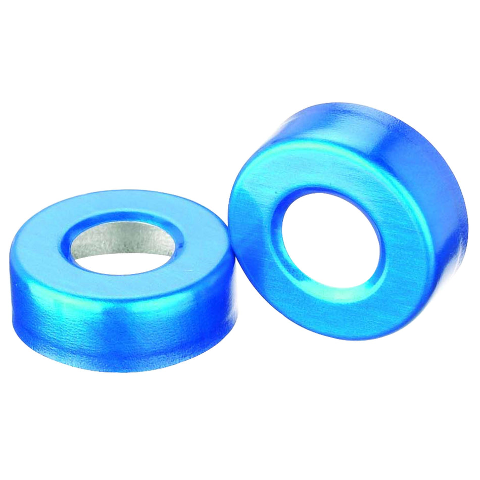 WHEATON® Unlined Aluminum Seal, 20mm, Blue, Open Top