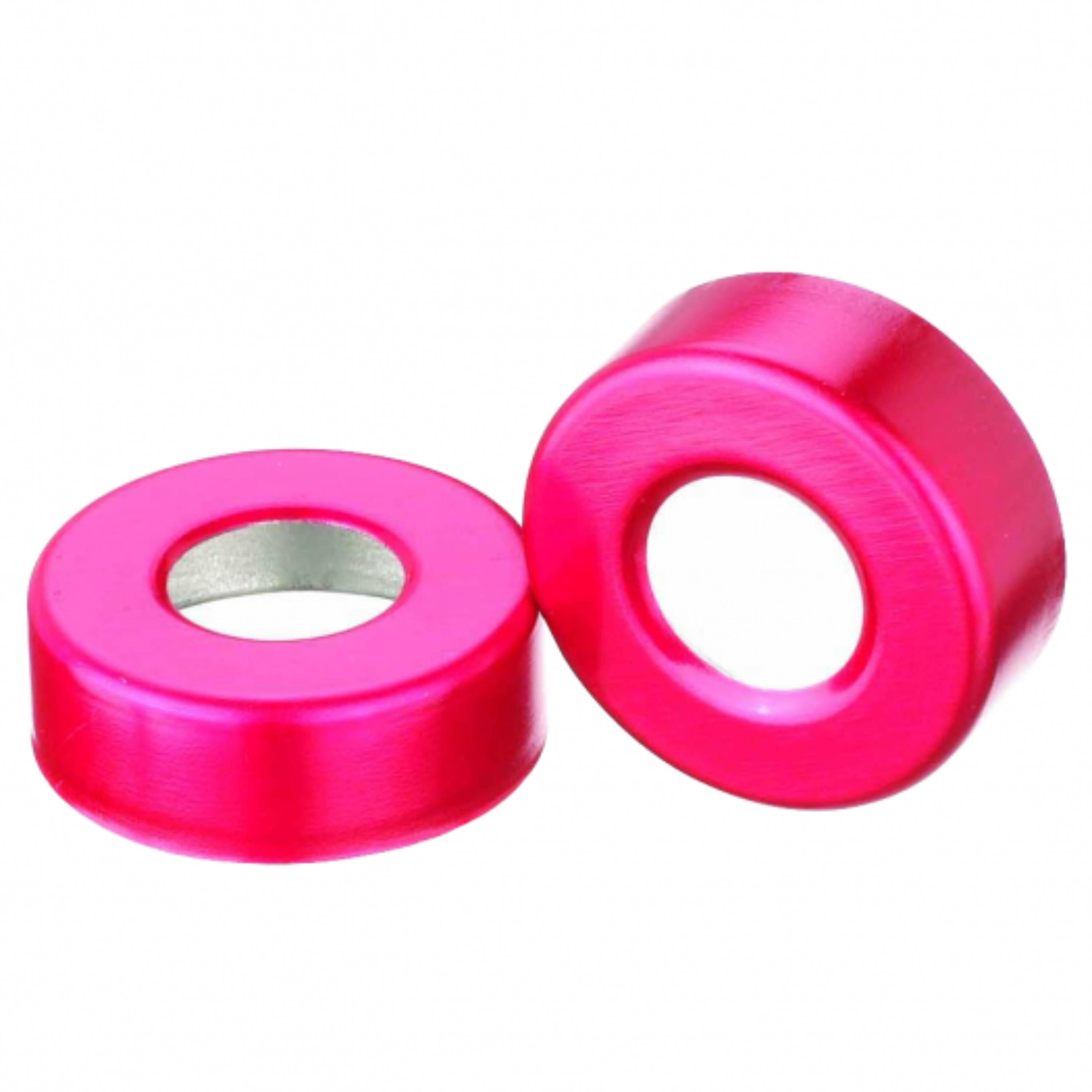 WHEATON® Unlined Aluminum Seal, 20mm, Red, Open Top