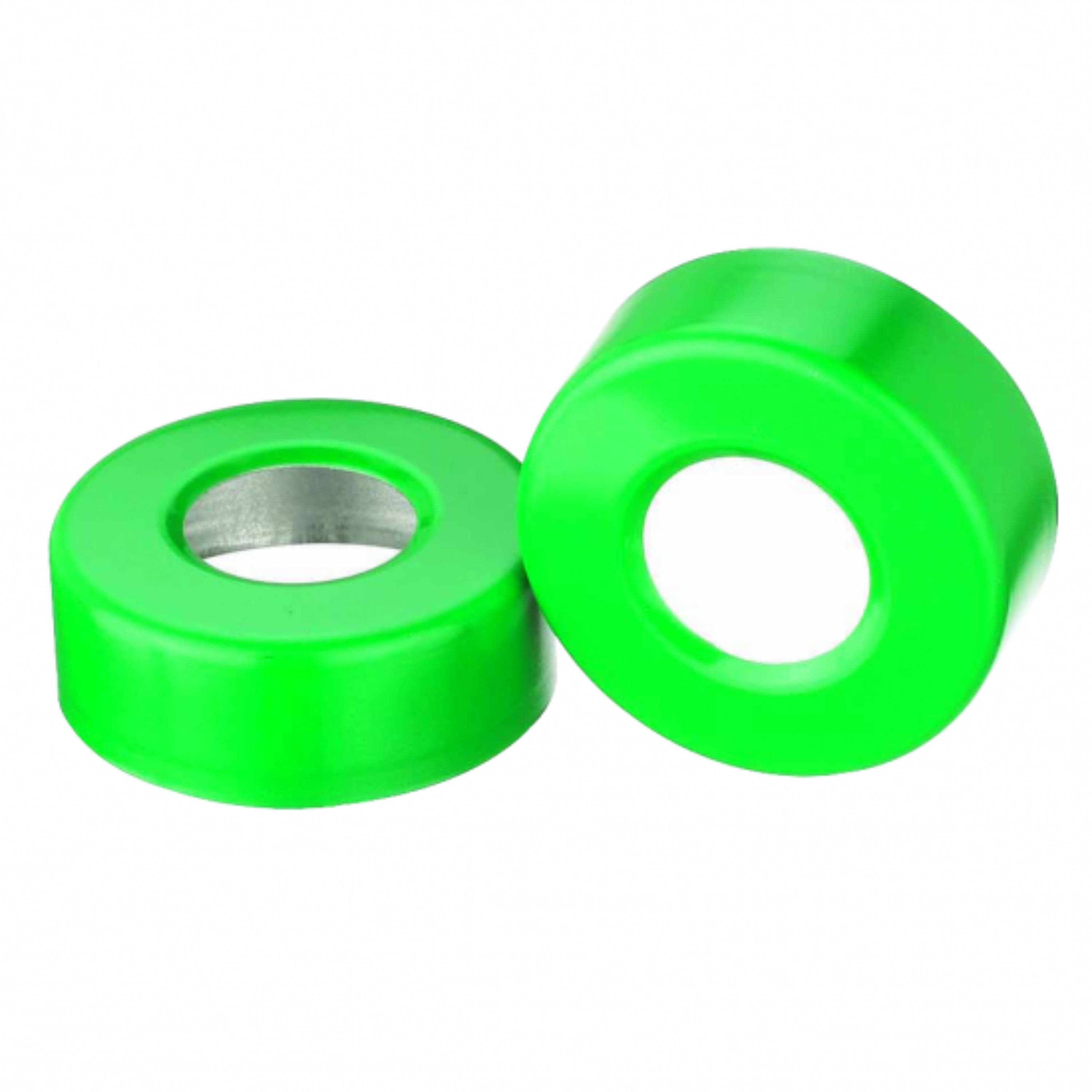 WHEATON® Unlined Aluminum Seal, 20mm, Green, Open Top
