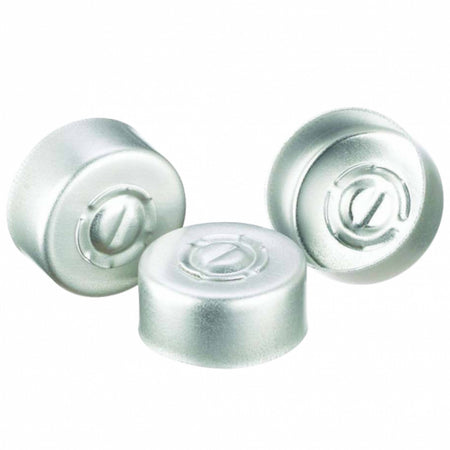 WHEATON® Unlined Aluminum Seal, 13mm, Natural, Center Disc Tear-Out