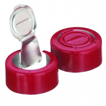 WHEATON® Unlined Aluminum Seal, 13mm, Red, Tear-Off