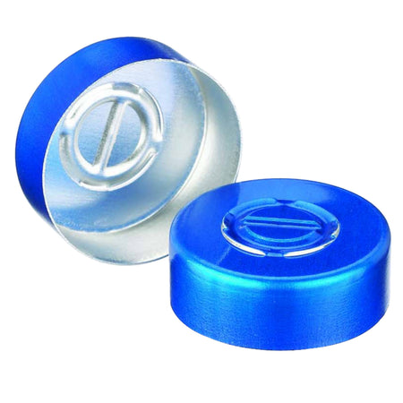 WHEATON® Unlined Aluminum Seal, 20mm, Blue, Tear-Off