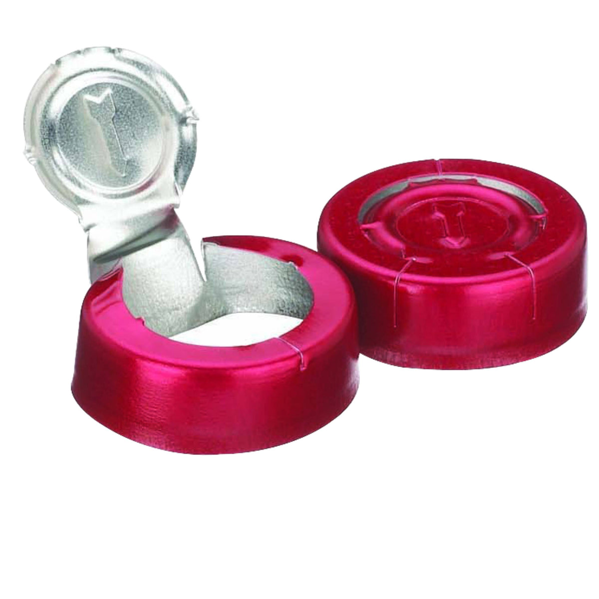 WHEATON® Unlined Aluminum Seal, 20mm, Red, Tear-Off