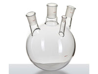 MSE PRO Slanted Four-Mouth Round Bottom Ball Bottle, Middle Grinding Mouth: 34/45, Side Mouth: 29/42, Front Mouth: 14/20, 3000mL