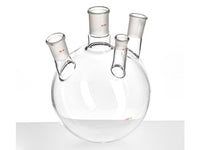 MSE PRO Slanted Four-Mouth Round Bottom Ball Bottle, Middle Grinding Mouth: 34/45, Side Mouth: 29/42, Front Mouth: 19/22, 3000mL