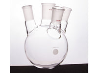 MSE PRO Slanted Four-Mouth Round Bottom Ball Bottle, Middle Grinding Mouth: 34/45, Side Grinding Mouth: 24/40, 1000mL