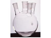 MSE PRO Slanted Four-Mouth Round Bottom Ball Bottle, Middle Grinding Mouth: 34/45, Side Grinding Mouth: 29/42, 2000mL