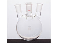 MSE PRO Slanted Four-Mouth Round Bottom Ball Bottle, Middle Grinding Mouth: 24/40, Side Grinding Mouth: 24/40, 1000mL