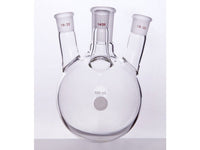 MSE PRO Slanted Four-Mouth Round Bottom Ball Bottle, Middle Grinding Mouth: 24/40, Side Mouth: 19/22, Front Mouth: 14/20, 500mL
