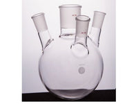 MSE PRO Slanted Four-Mouth Round Bottom Ball Bottle, Middle Grinding Mouth: 45/50, Side Grinding Mouth: 24/40, 5000mL