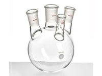 MSE PRO Slanted Four-Mouth Round Bottom Ball Bottle, Middle Grinding Mouth: 29/42, Side Mouth: 24/40, Front Mouth: 19/22, 1000mL