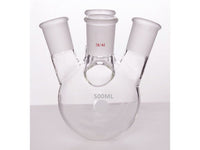 MSE PRO Slanted Four-Mouth Round Bottom Ball Bottle, Middle Grinding Mouth: 29/42, Side Grinding Mouth: 29/42, 500mL