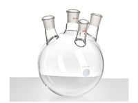 MSE PRO Slanted Four-Mouth Round Bottom Ball Bottle, Middle Grinding Mouth: 19/22, Side Mouth: 19/22, Front Mouth: 14/20, 1000mL