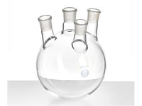 MSE PRO Slanted Four-Mouth Round Bottom Ball Bottle, Middle Grinding Mouth: 19/22, Side Mouth: 19/22, Front Mouth: 19/22, 1000mL