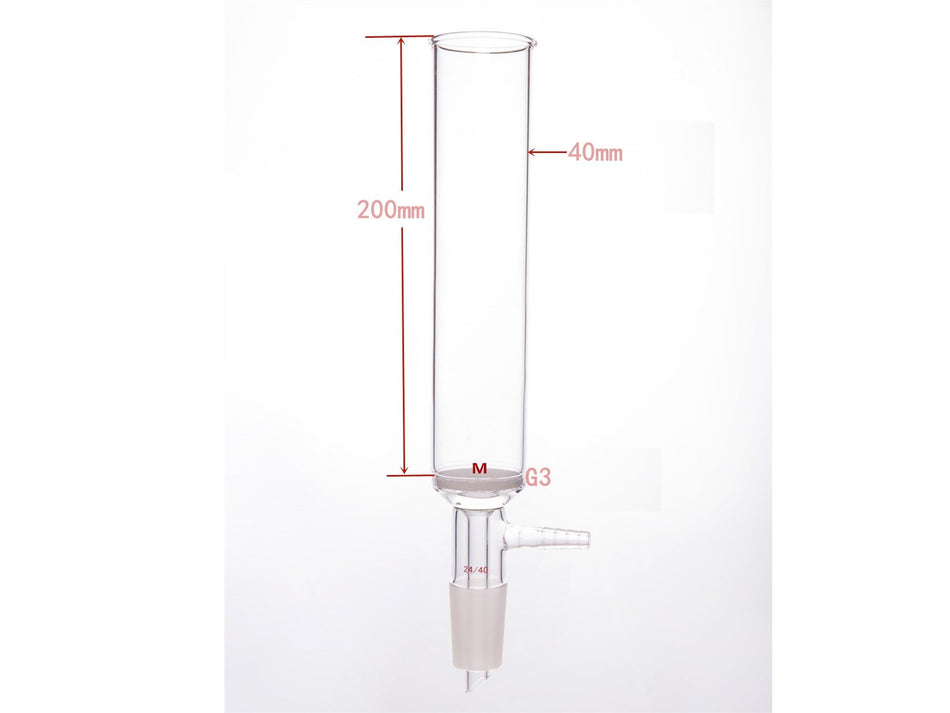 MSE PRO Small-Mouth Vacuum Chromatography Column, Tube Diameter: 40mm, Tube Length: 200mm, M