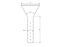 MSE PRO Liquid Addition Funnel, Lower End Small Tube Diameter × Length: 28 × 125mm
